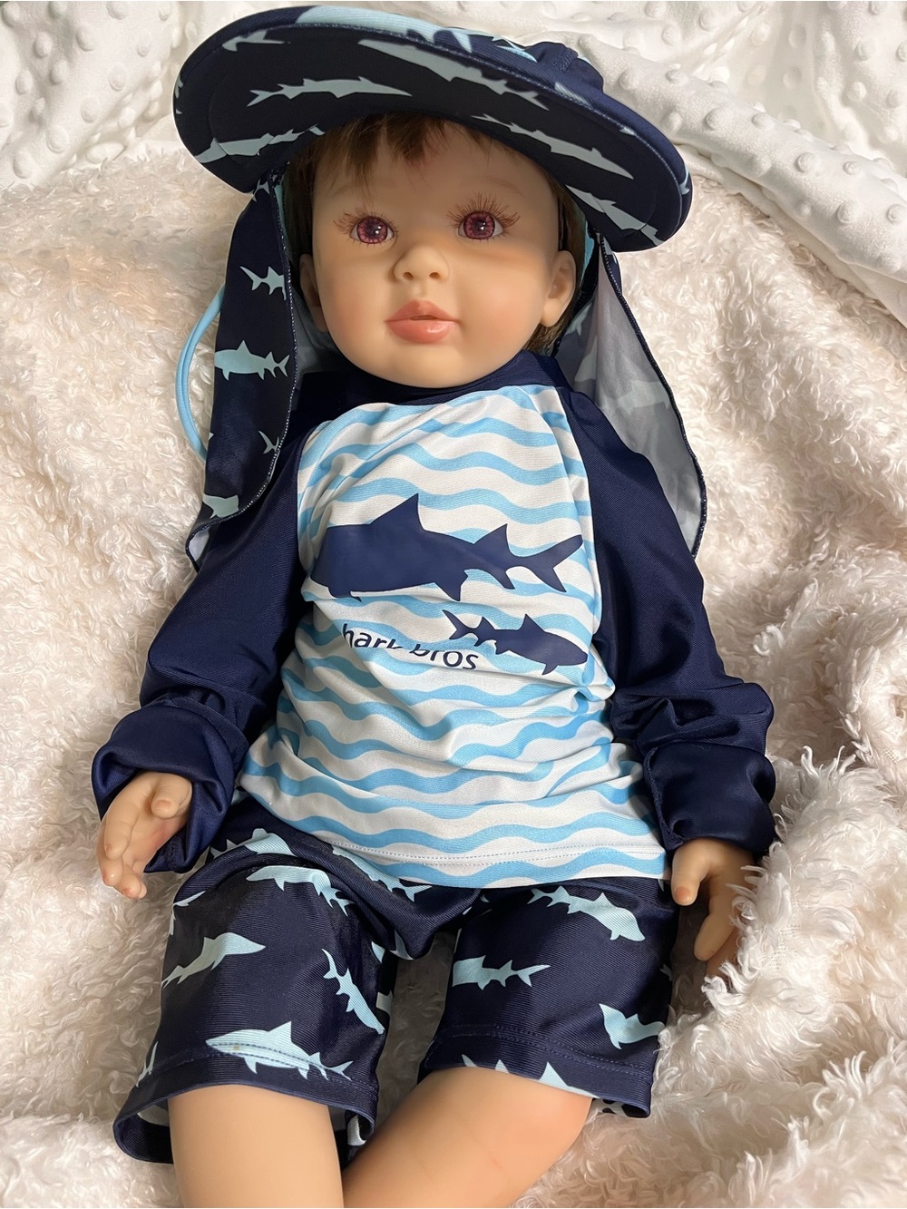 Reborn Toddler boy Doll silicon heavy fabric body realistic therapy doll sweet